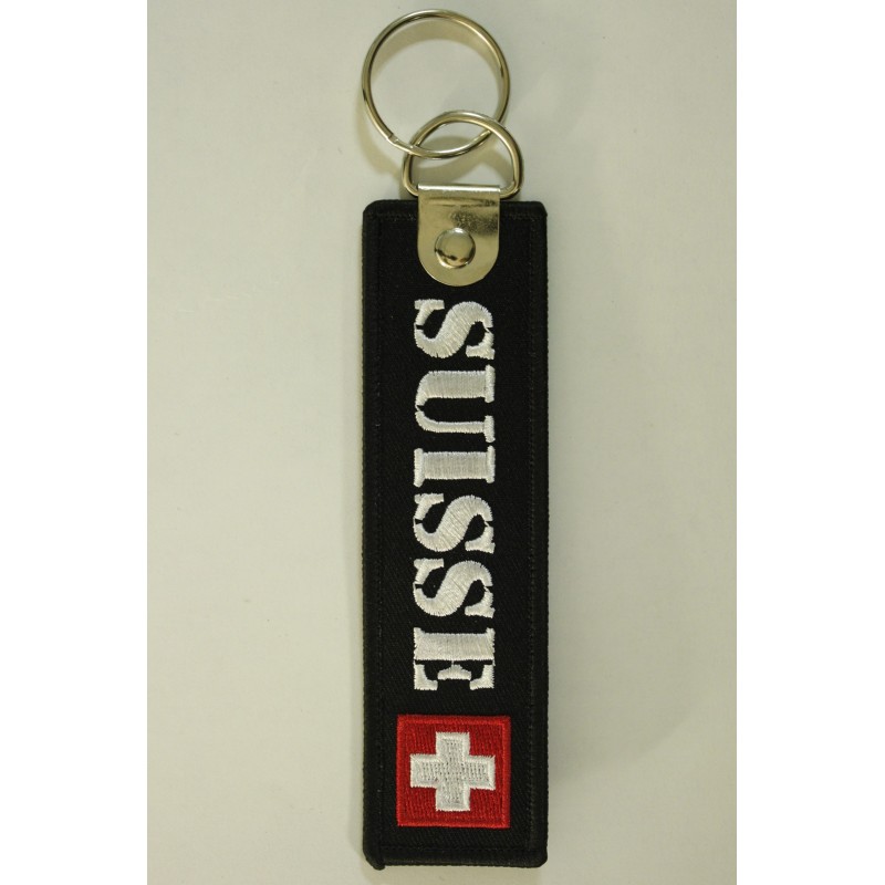 porte clef suisse noir